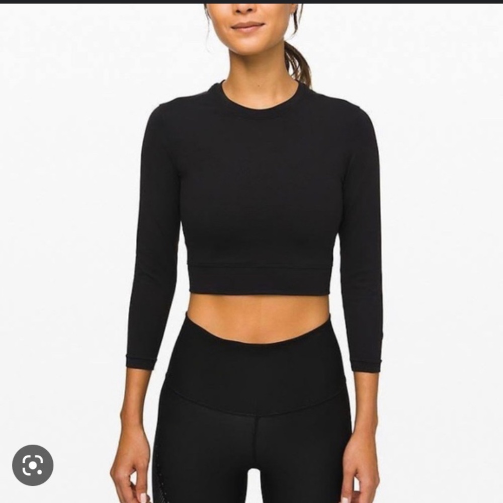 Lululemon 3/4 sleeve crop top